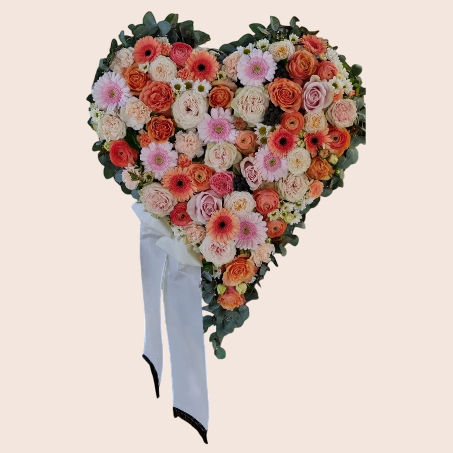 Blumenherz in apricot – Sanfte Erinnerung