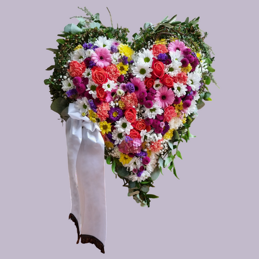 Blumenherz mit bunter Vielfalt – Ein Leben voller Farbe