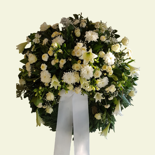 Trauerkranz mit Schleife - Stille Würde