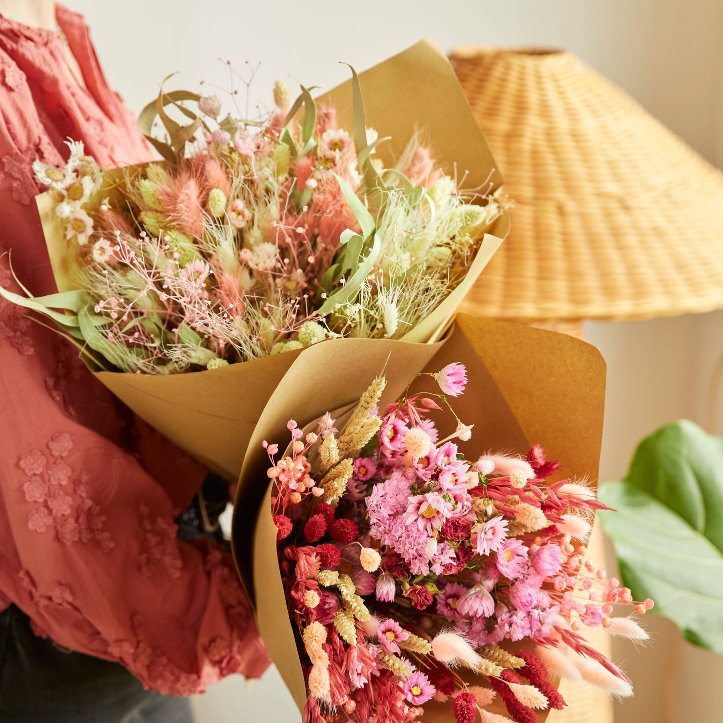 Trockenblumen - Klassischer Strauß - Süße Umarmung