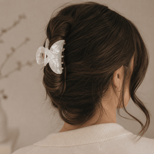Haarspange Herz Pearl