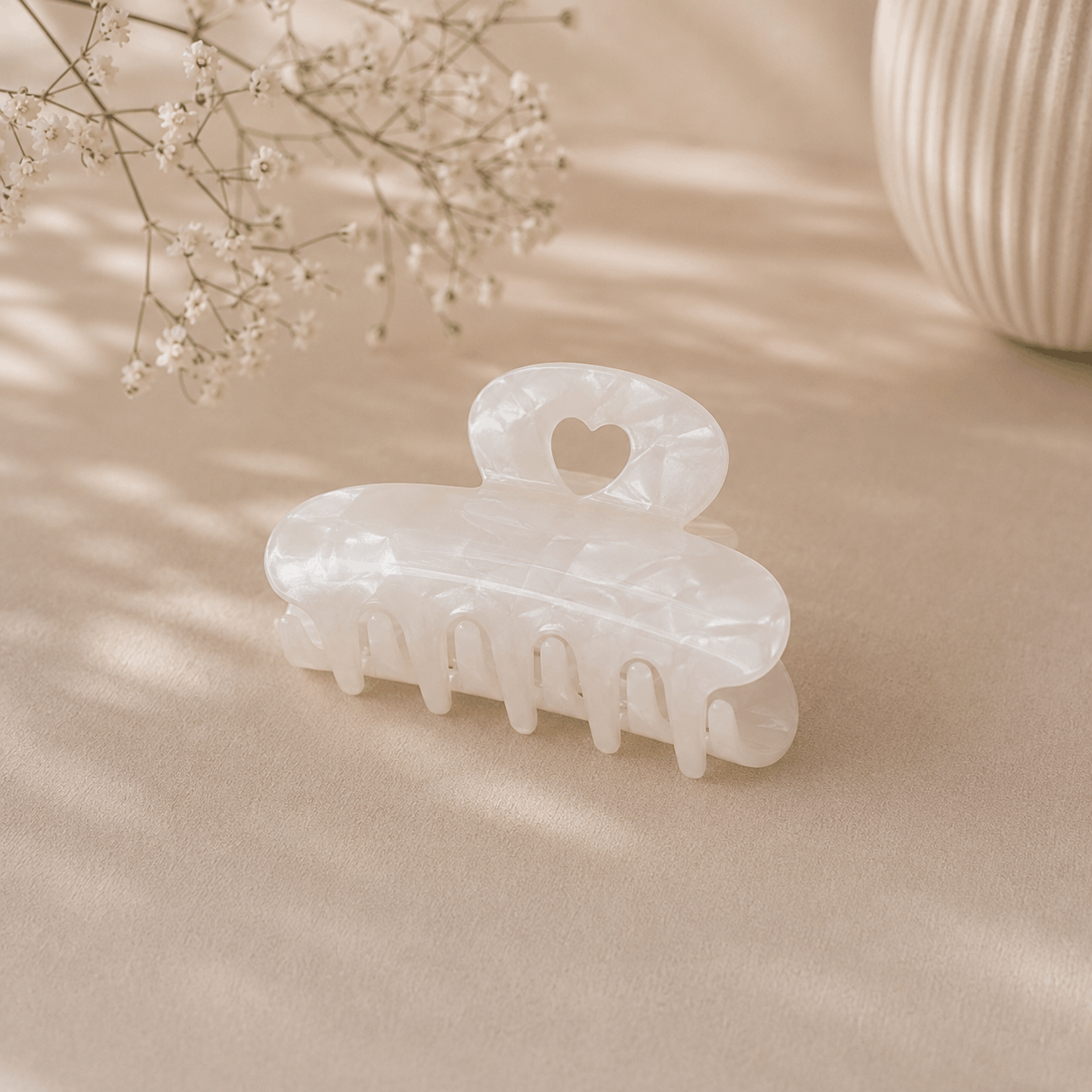 Haarspange Herz Pearl