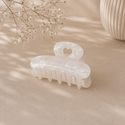 Haarspange Herz Pearl