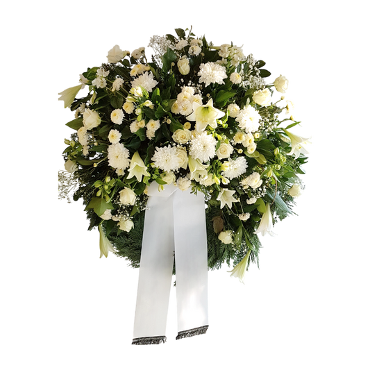 Trauerkranz mit Schleife - Stille Würde