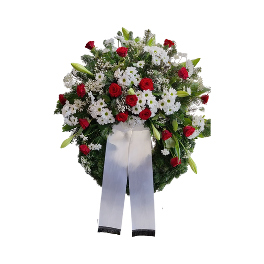 Trauerkranz mit Schleife - Liebe & Dankbarkeit